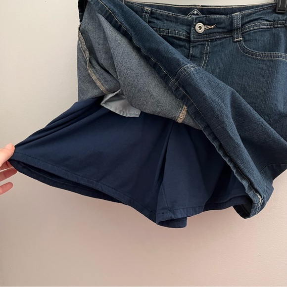 Dark Blue Jean Skort - Picture 4 of 6